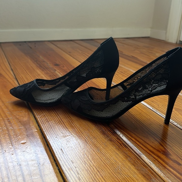 Black Mesh High Heels. Kelly and Katie - Picture 3 of 5